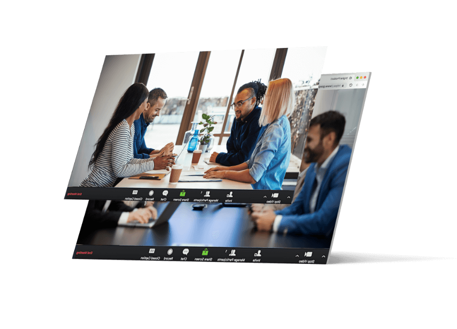 An online meeting on a computer screen