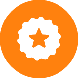 A star badge